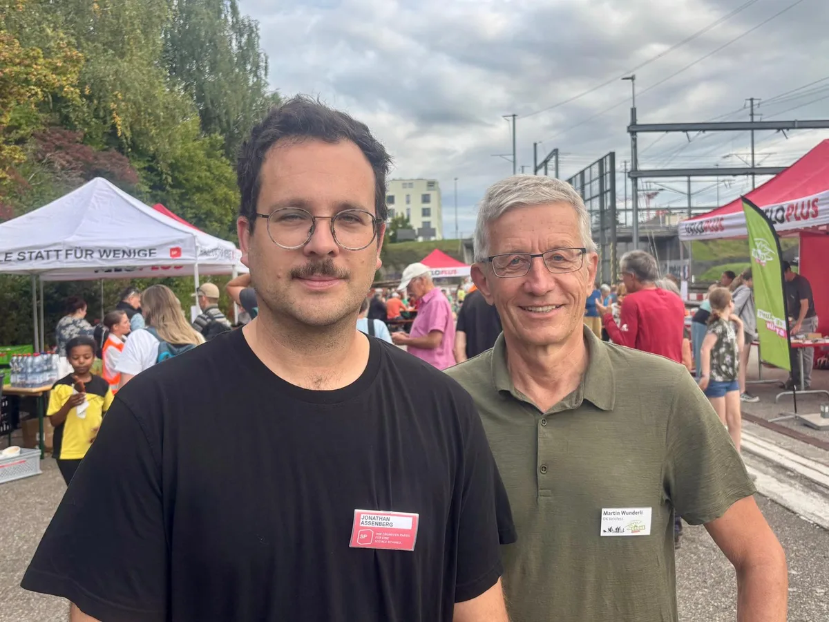 Jonathan Assenberg (links) und Martin Wunderli setzen sich für die Anliegen der Velofahrerinnen und Velofahrer ein. Jonathan Assenberg (links) und Martin Wunderli (rechts)